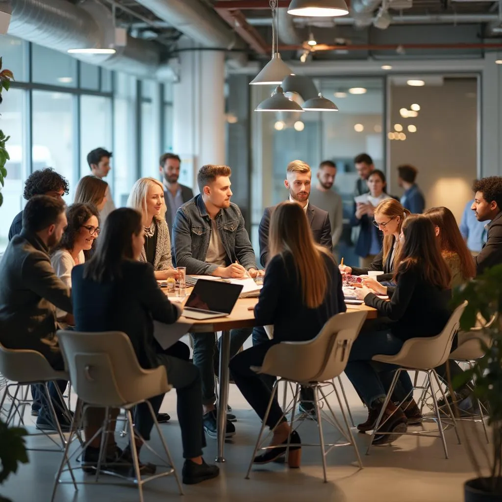 Reunión con emprendedores tecnológicos colombianos